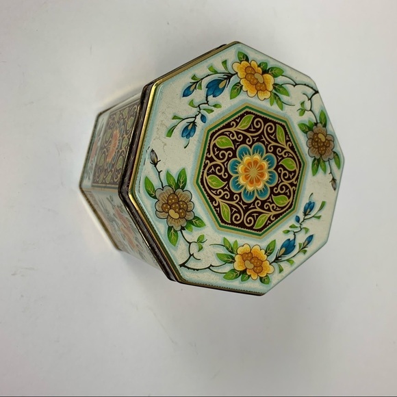 Metal Container with Beautiful Enamel Paintings